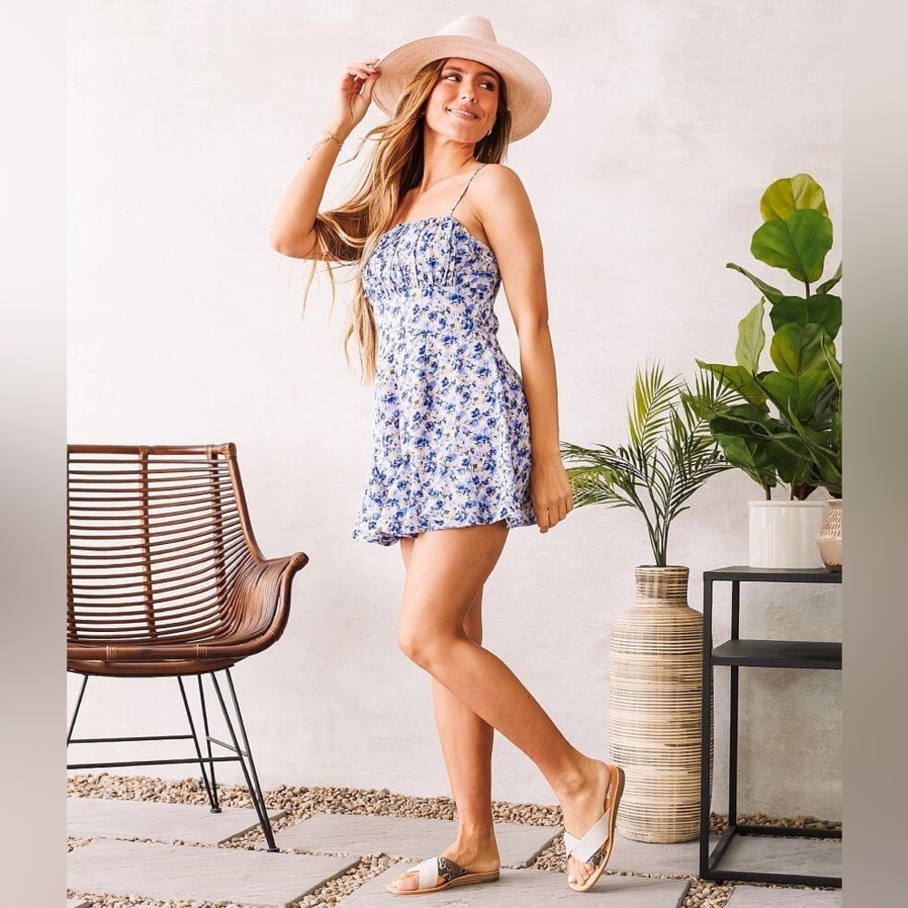 Trixxi Floral Chiffon Romper, S - Picture 5 of 5